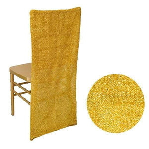 Metallic Spandex Gold Chiavari Chair Jacket - Premier Table Linens - PTL 