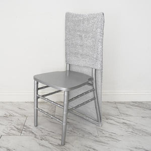 Metallic Spandex Silver Chiavari Chair Jacket - Premier Table Linens - PTL 