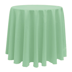 Mint 132" Round Poly Premier Tablecloth - Premier Table Linens - PTL 