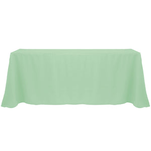 Mint 90" x 132" Rectangular Poly Premier Tablecloth - Premier Table Linens - PTL 
