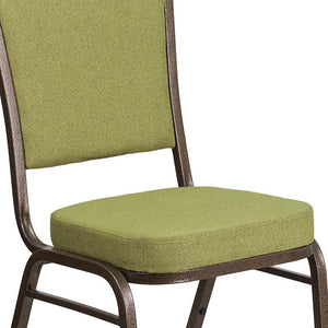 Moss Fabric Stacking Banquet Chair, Gold Frame - Premier Table Linens - PTL 