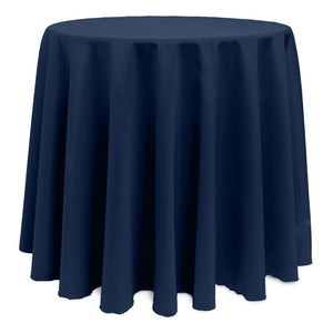 Navy 132" Round Poly Premier Tablecloth - Premier Table Linens - PTL 