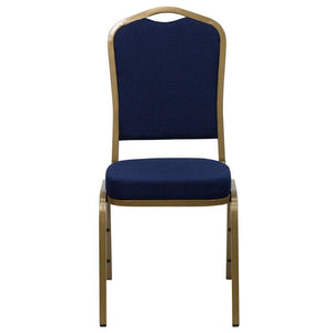 Navy Blue Stacking Banquet Chair, Gold Frame - Premier Table Linens - PTL 