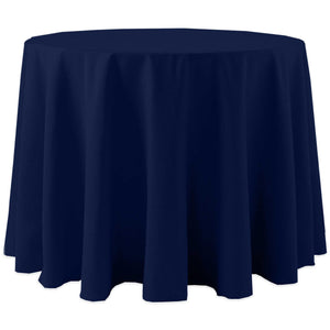 Navy 120" Round Spun Poly Tablecloth - Premier Table Linens - PTL 