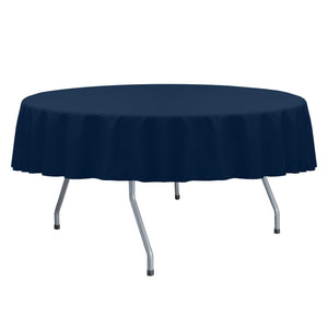 Navy 120" Round Spun Poly Tablecloth - Premier Table Linens - PTL 