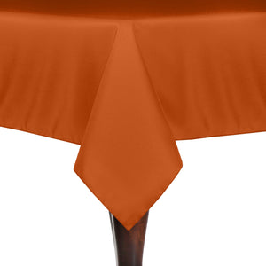Orange 54" x 54" Square Poly Premier Tablecloth - Premier Table Linens - PTL 