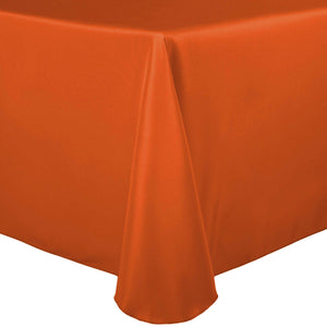 Orange 60" x 120" Rectangular Poly Premier Tablecloth - Premier Table Linens - PTL 