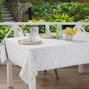 Outdoor Marilyn Geo Diamond Tablecloth With Umbrella Hole & Zipper - Premier Table Linens - PTL 