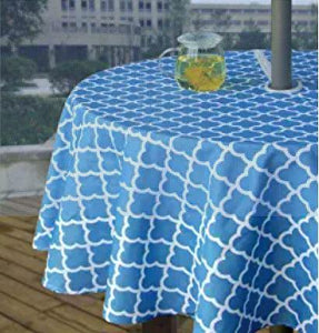 Outdoor Tablecloth With Umbrella Hole & Zipper Arelis Damask - Premier Table Linens - PTL 