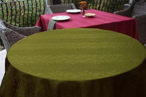 Outdoor Tablecloth With Umbrella Hole, Kenya Damask - Premier Table Linens - PTL 