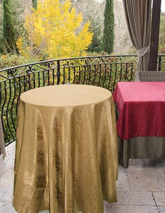 Outdoor Tablecloth With Umbrella Hole, Kenya Damask - Premier Table Linens - PTL 