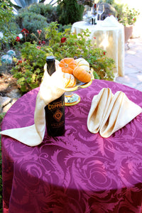 Outdoor Tablecloth With Umbrella Hole, Melrose Damask - Premier Table Linens - PTL 