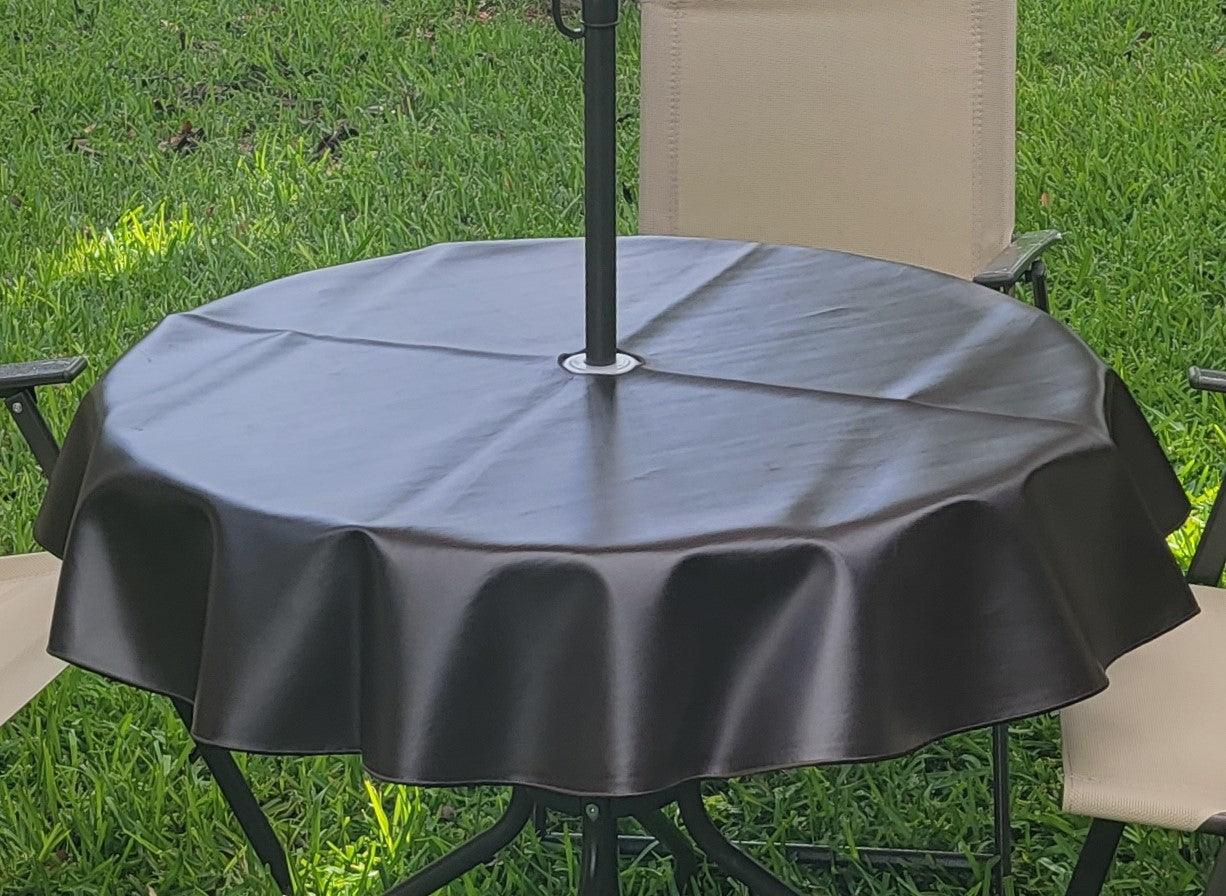 Outdoor Vinyl Tablecloth With Umbrella Hole