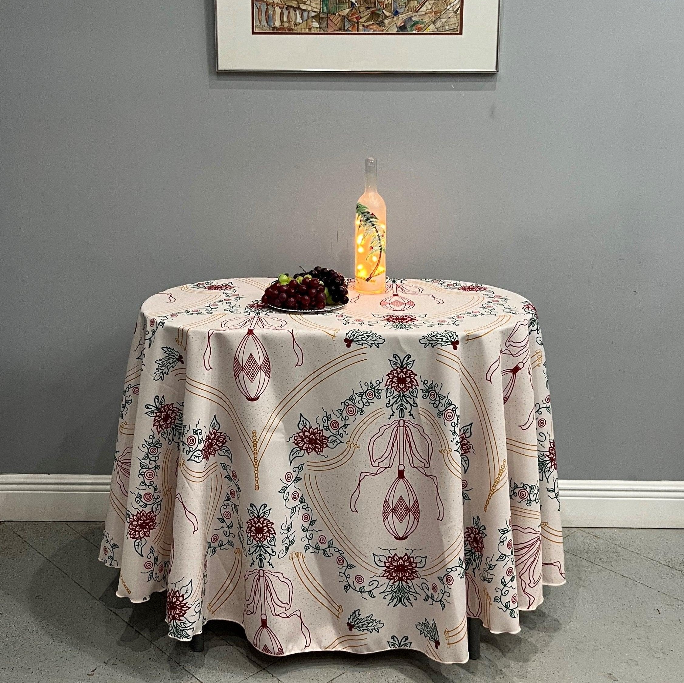 Oval christmas tablecloth hotsell