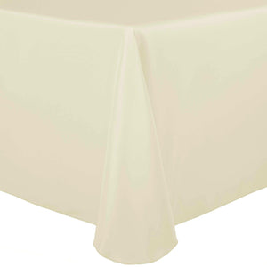Oyster 60" x 120" Rectangular Poly Premier Tablecloth - Premier Table Linens - PTL 