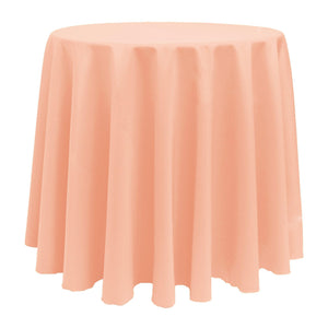 Peach 108" Round Poly Premier Tablecloth - Premier Table Linens - PTL 