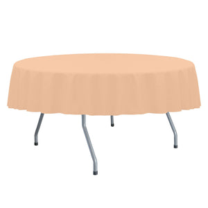 Peach 120" Round Spun Poly Tablecloth - Premier Table Linens - PTL 