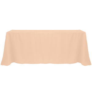 Peach 90" x 156" Rectangular Poly Premier Tablecloth - Premier Table Linens - PTL 