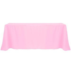 Pink Balloon 90" x 132" Rectangular Poly Premier Tablecloth - Premier Table Linens - PTL 