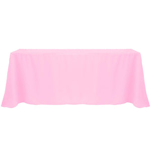 Pink Balloon 90" x 156" Rectangular Poly Premier Tablecloth - Premier Table Linens - PTL 
