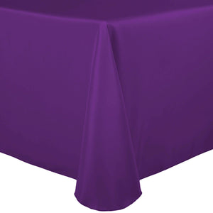 Plum 60" x 120" Rectangular Poly Premier Tablecloth - Premier Table Linens - PTL 