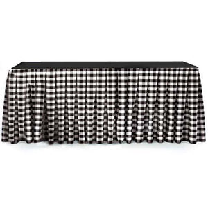 Poly Check Table Skirt - Premier Table Linens - PTL 