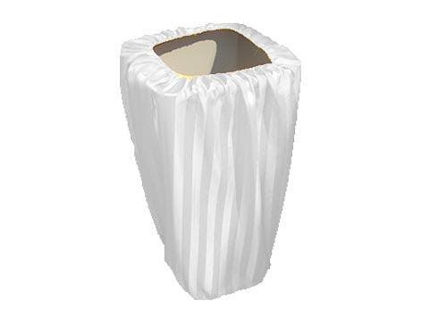 Your Chair Covers - 7 Gallon Spandex Office Trash Can Cover - White
