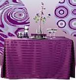 Rectangular Fitted Tablecloth Demo Height 36" & 42" Poly Stripe - Premier Table Linens - PTL 