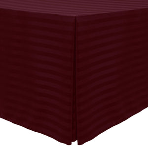 Rectangular Fitted Tablecloth Demo Height 36" & 42" Poly Stripe - Premier Table Linens
