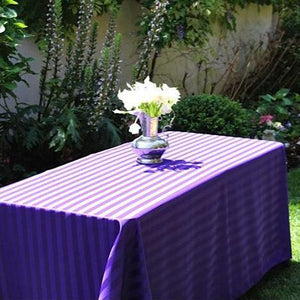 Rectangular Poly Stripe Tablecloth - Premier Table Linens - PTL 