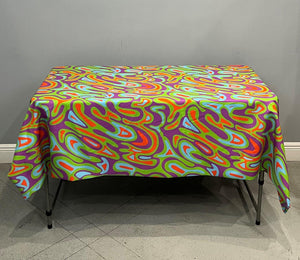 Rectangular Psychedelic Tablecloth Prints - Premier Table Linens - PTL 