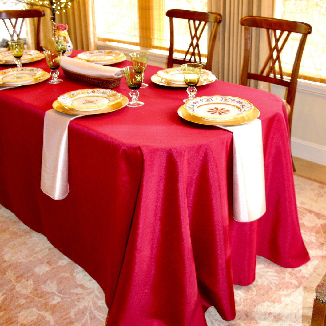 Rectangular Supernova Shantung Tablecloth - Premier Table Linens - PTL 