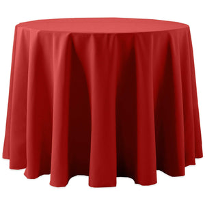 Red 120" Round Spun Poly Tablecloth - Premier Table Linens - PTL 