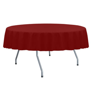 Red 120" Round Spun Poly Tablecloth - Premier Table Linens - PTL 