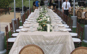 Rental Bombay Pintuck Tablecloth - Premier Table Linens - PTL 50" x 120" Rectangular 
