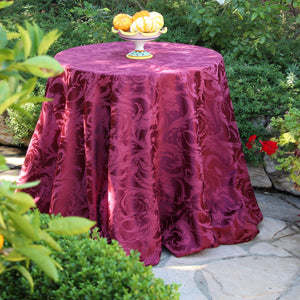 Rental Melrose Damask Tablecloth - Premier Table Linens - PTL 132" Round 