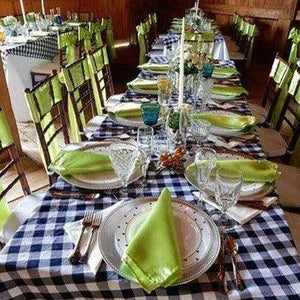 Rental Poly Check Tablecloth - Premier Table Linens - PTL 60" x 120" Rectangular 