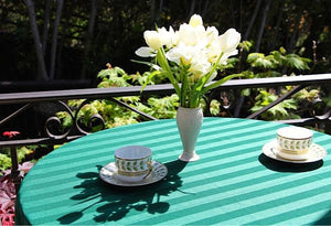 Rental Poly Stripe Tablecloth - Premier Table Linens - PTL 132" Round 