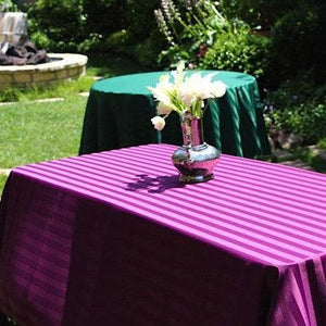 Rental Poly Stripe Tablecloth - Premier Table Linens - PTL 60" x 120" Rectangular 