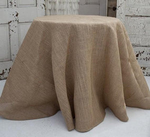 Round Burlap Tablecloth - Premier Table Linens - PTL 