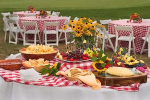 Round Checkered Tablecloth, Gingham Tablecloths 