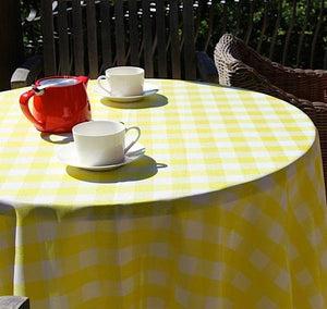 Round Checkered Tablecloth, Gingham Tablecloths - Premier Table Linens - PTL 