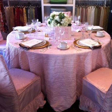 Round Crinkle Taffeta Tablecloth - Premier Table Linens - PTL 