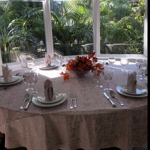 Round Etched Velvet Tablecloth - Premier Table Linens - PTL 