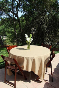 Round Faux Burlap Tablecloth - Premier Table Linens - PTL 