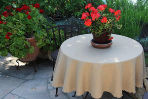 Round Faux Burlap Tablecloth - Premier Table Linens - PTL 