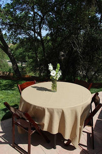 Round Faux Burlap Tablecloth - Premier Table Linens - PTL 