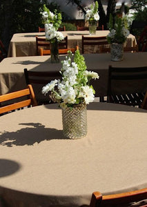 Round Faux Burlap Tablecloth - Premier Table Linens - PTL 