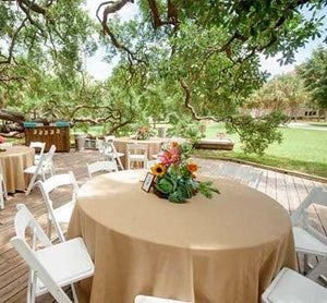 Round Faux Burlap Tablecloth - Premier Table Linens - PTL 