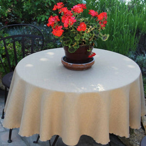 Round Faux Burlap Tablecloth - Premier Table Linens - PTL 